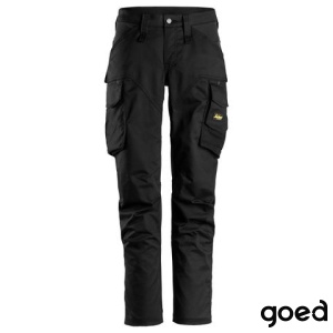 6703 Dames Stretch Werkbroek zonder Kniezakken Zwart